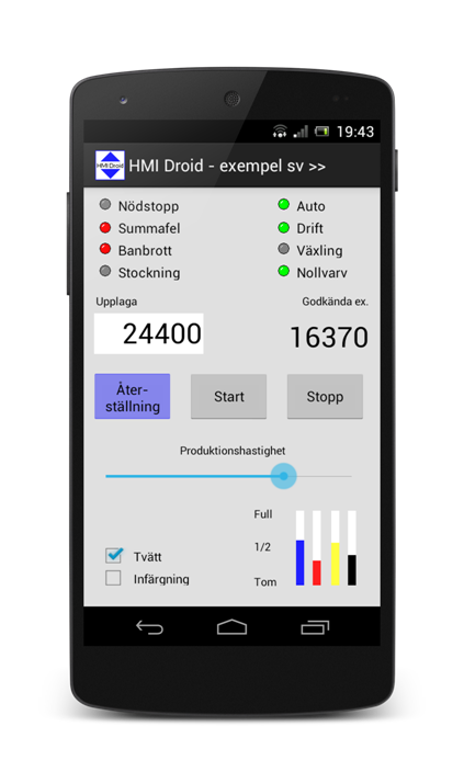 HMI android app touch SCADA smartphone phone BYOD application mobile operator panel tablet human machine interface